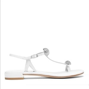 Stuart weitzman balls of fire white sandals 9.5